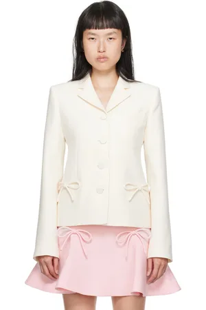VALENTINO Off-White Bow Blazer