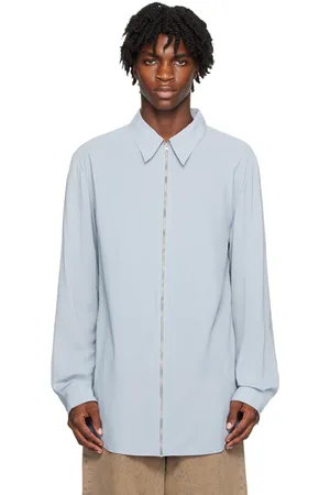 Acne Studios Blue Zippered Shirt