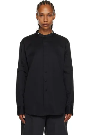 LEMAIRE Black Band Collar Shirt
