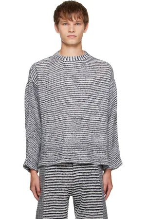 Vitelli Blue & White Striped Sweater