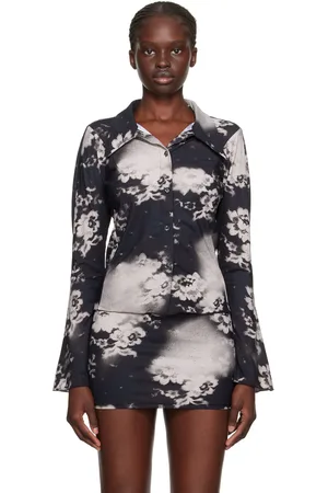 Ioannes Black Floral Shirt