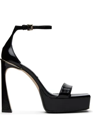 Victoria Beckham Black Square Toe Heeled Sandals