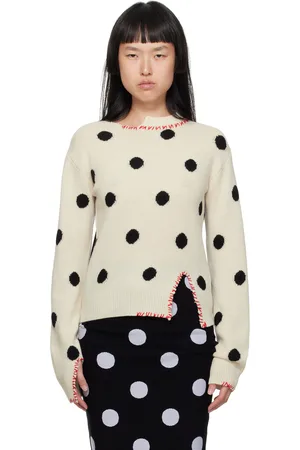 Marni Off-White Polka Dot Sweater