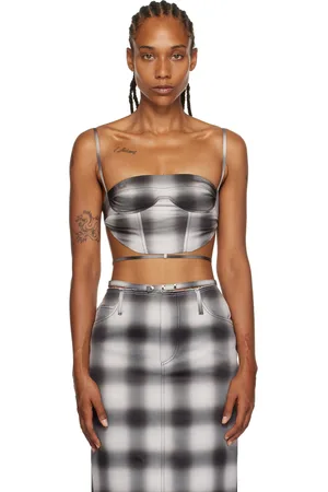 Juneyen Gray Check Tank Top