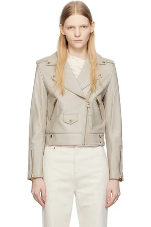 Mackage Beige Baya Leather Jacket