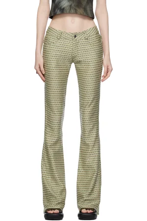 Collina Strada Green Checked Trousers