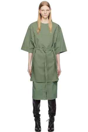 LEMAIRE Green Boxy Denim T-Shirt