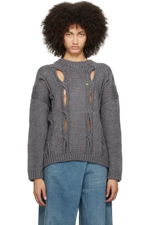 OPEN YY & Off-White Cutout Sweater