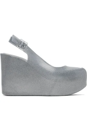 Melissa Silver Groovy Wedge Heels