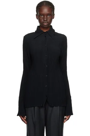 BITE Black Maisie Plissé Shirt