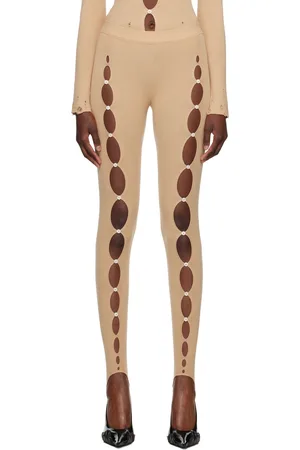 RUI Beige Cutout Leggings
