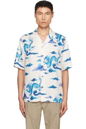 Paul Smith Off-White & Blue Regular Shirt