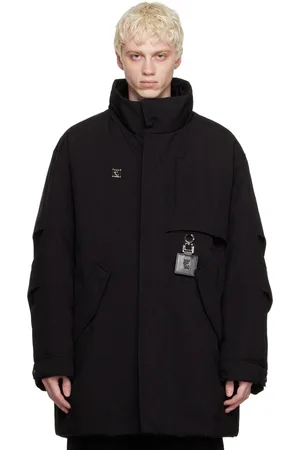 WOOYOUNGMI Black Funnel Neck Down Coat