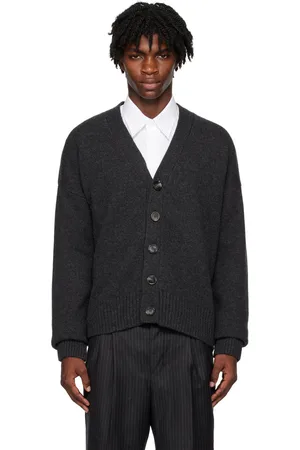 Ami Gray Patch Cardigan