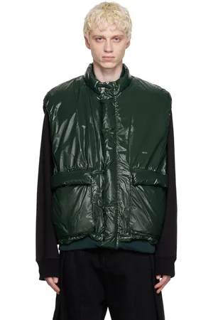 WOOYOUNGMI Green Stand Collar Down Vest