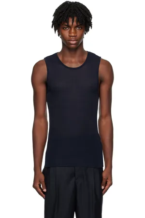 Ami Navy Long Tank Top