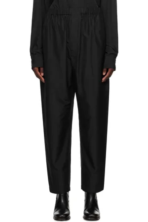 LEMAIRE Black Relaxed Trousers