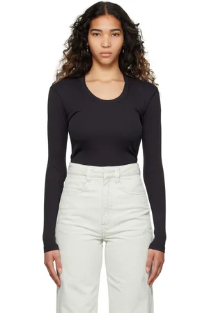 LEMAIRE Gray Scoop Neck Long Sleeve T-Shirt