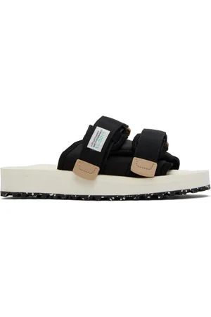 SUICOKE Black & Beige MOTO-Cab-Eco Sandals