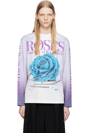 Burberry White & Purple Rose Sweatshirt