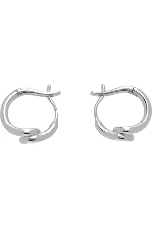 BEA BONGIASCA White Gold Single Wave Earrings