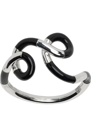 BEA BONGIASCA SSENSE Exclusive White Gold & Black Tetradic Ring