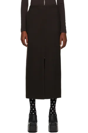 Maiden Name Brown Alice Midi Skirt