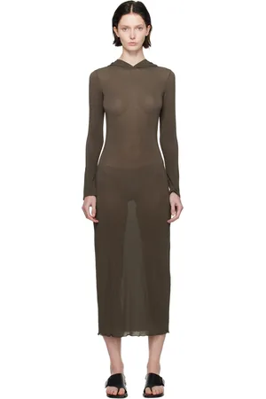 Paloma Wool Brown Mob Midi Dress
