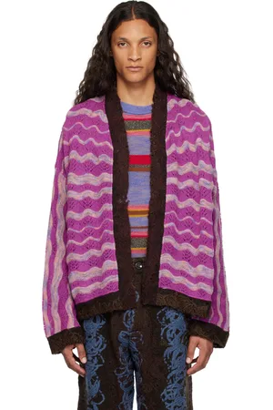 Vitelli Purple Striped Cardigan