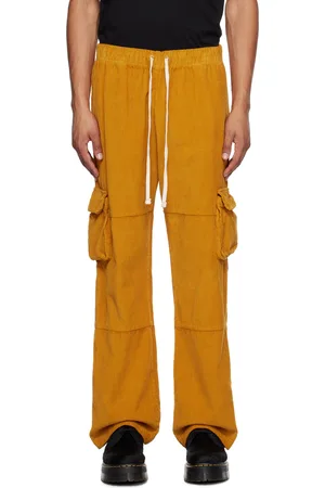 Les Tien Yellow Drawstring Cargo Pants