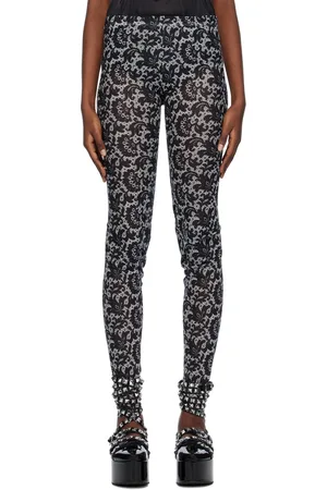 Comme des Garçons Black Printed Leggings