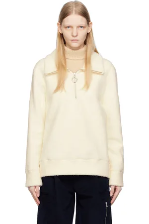 Ami Off-White Half-Zip Sweater