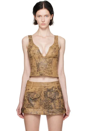 KNWLS Orange Hellz Leather Tank Top