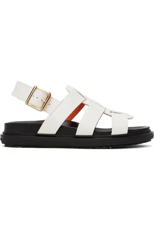 Marni White Gladiator Fussbett Sandals