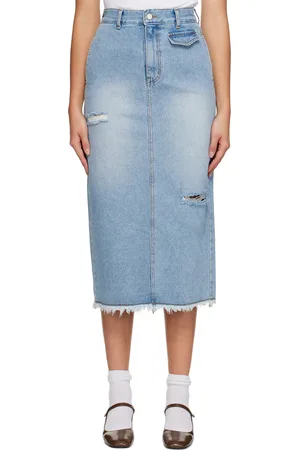 Kijun Guggenheim Denim Midi Skirt