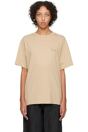 DIME Beige Embroidered T-Shirt
