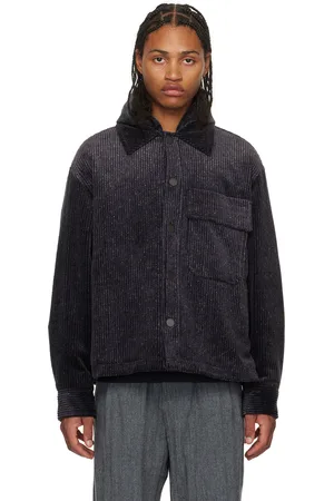 Solid Purple Spread Collar Jacket