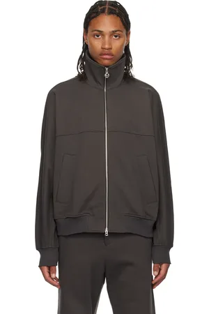 Solid Khaki Zip Up Sweatshirt