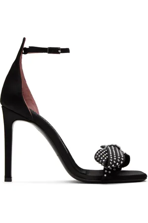 Les Petits Joueurs Black Norma 100 Heeled Sandals