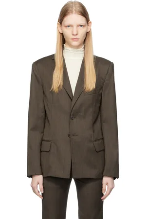 Carter Young Brown Single-Breasted Blazer
