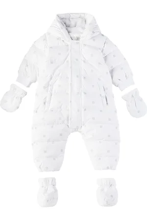 Givenchy Baby White Quilted Down Snowsuit