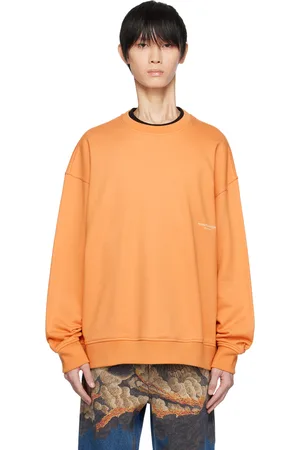 WOOYOUNGMI Orange Leather Patch Sweatshirt
