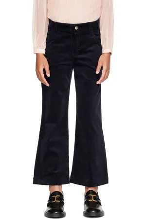 Chloé Kids Navy Embroidered Trousers