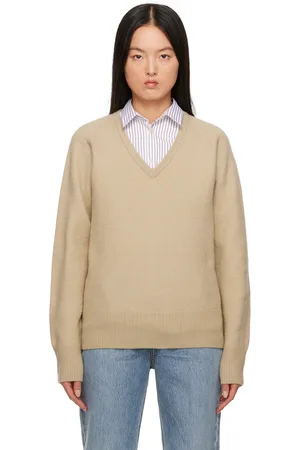 Totême Beige Rib Sweater
