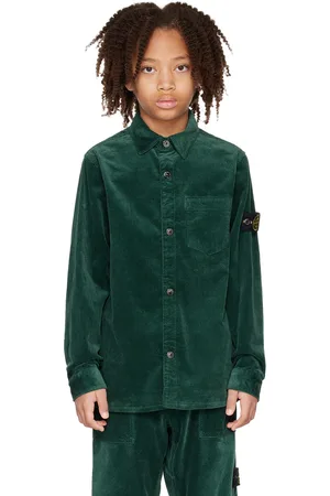 Stone Island Kids Green Patch Shirt
