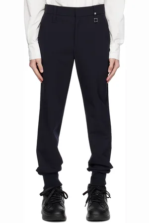 WOOYOUNGMI Navy Cuffed Trousers