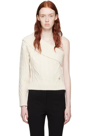 Recto Off-White Single-Shoulder Sweater