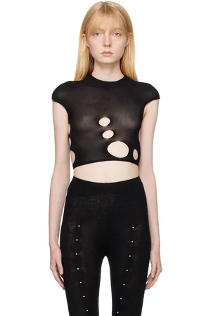 RUI Black Cutout T-Shirt