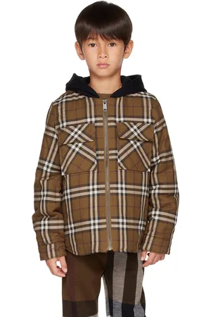 Burberry Kids Brown Check Jacket