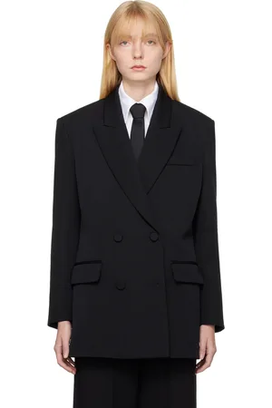 VALENTINO Black Peaked Lapel Blazer